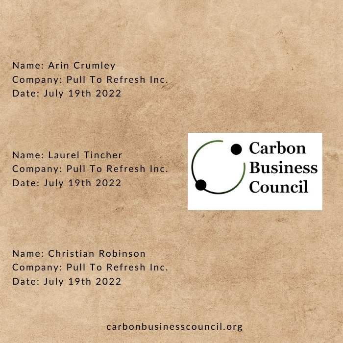 Carbon Business Council Oath To Restore The Earth