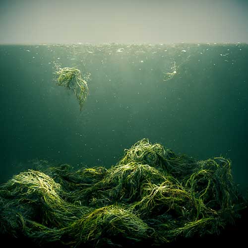 Sinking seaweed